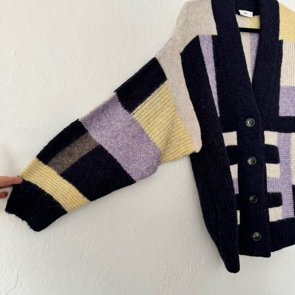 Closed Colorblocked Alpaca Wool Blend Oversized Cardigan - Picture 7 of 16